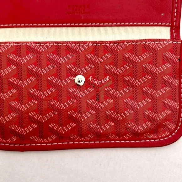 Goyard Saint Louis Red Pouch/Card case AUTHENTIC - Picture 8 of 10
